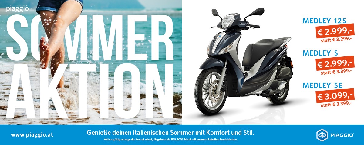 Piaggo Medley Sommer Aktion Piaggo Medley Sommer Aktion